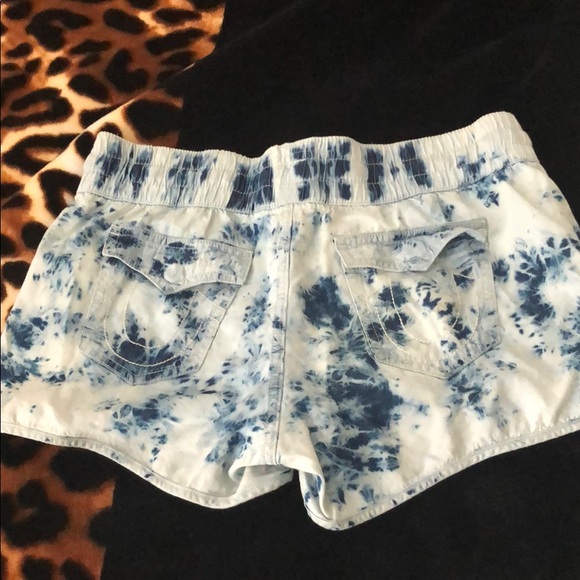 true religion tie dye shorts